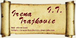 Irena Trajković vizit kartica